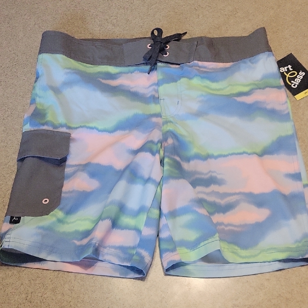 Art Class Tie Dye Swim Trunks SIZE 14 Husky New with Tags
